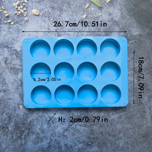 12-Cavity Round Silicone Baking Mold