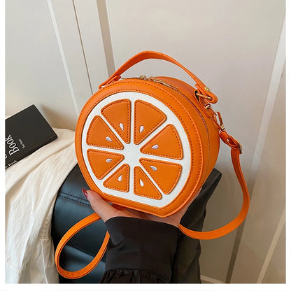 Citrus Slice Round Crossbody Bag