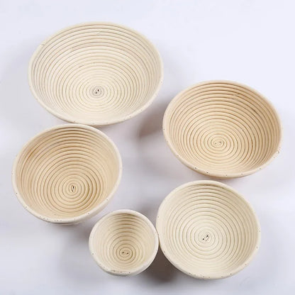 Oval Rattan Banneton Proofing Basket for Sourdough Bread with Washable Linen Liner
