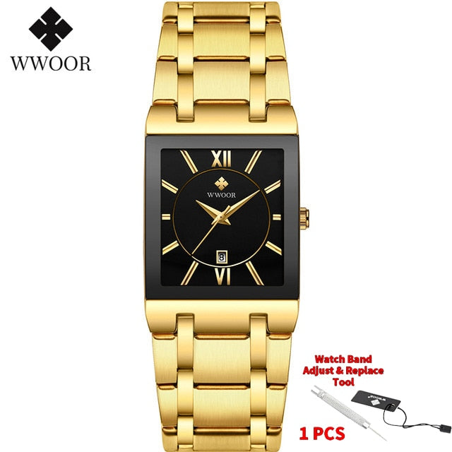 WWOOR Brand Luxury Gold Bracelet for Men