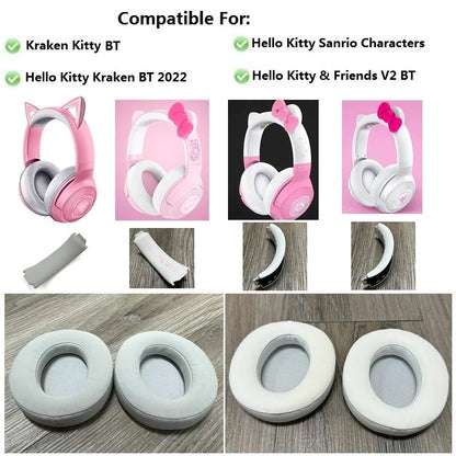 Replacement Ear Pads for Razer Kraken Kitty & Hello Kitty Headphones