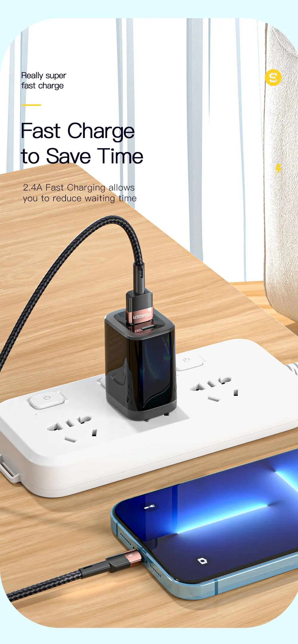 Essager USB-A to Lightning Fast Charging Cable