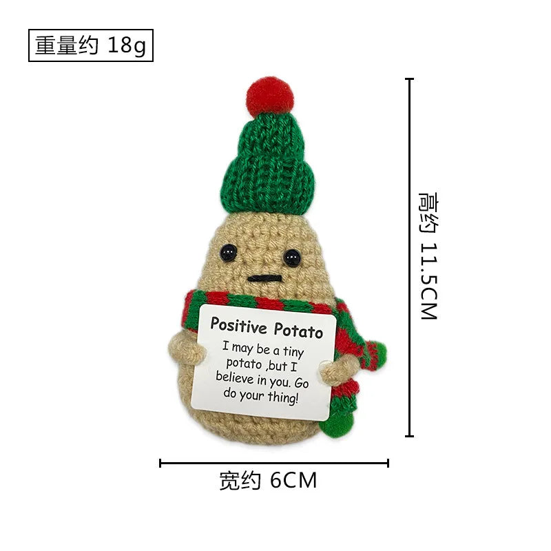 Positive Christmas Potato Crochet Toy