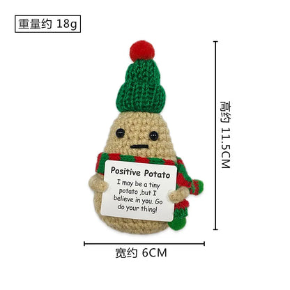 Positive Christmas Potato Crochet Toy