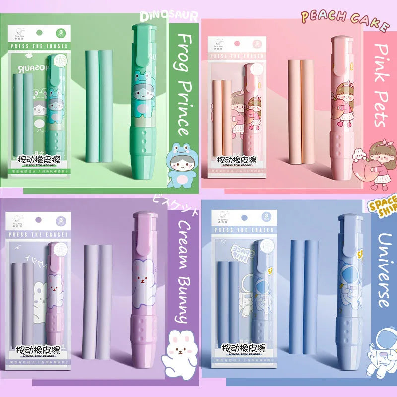 3-in-1 Retractable Eraser Pen