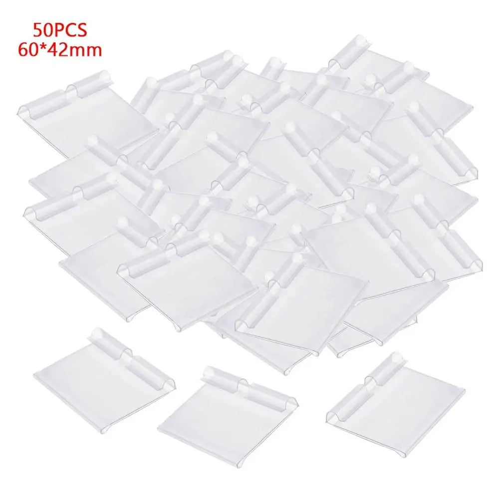Transparent Plastic Price Tag Holders