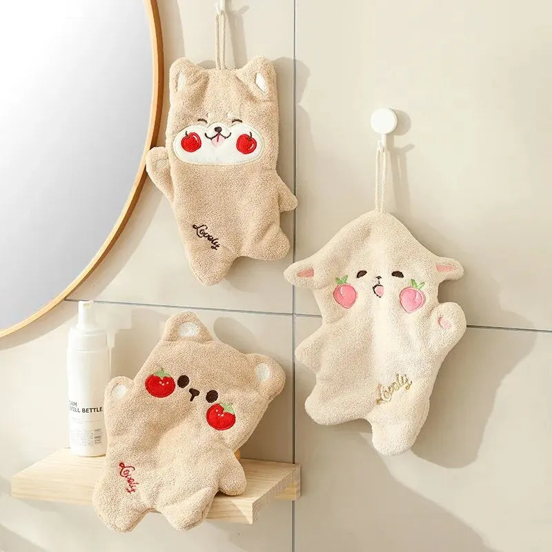 Double Layer Cartoon Hanging Hand Towel