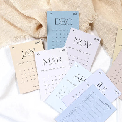 Monthly Calendar Cards for Traveler’s Notebook
