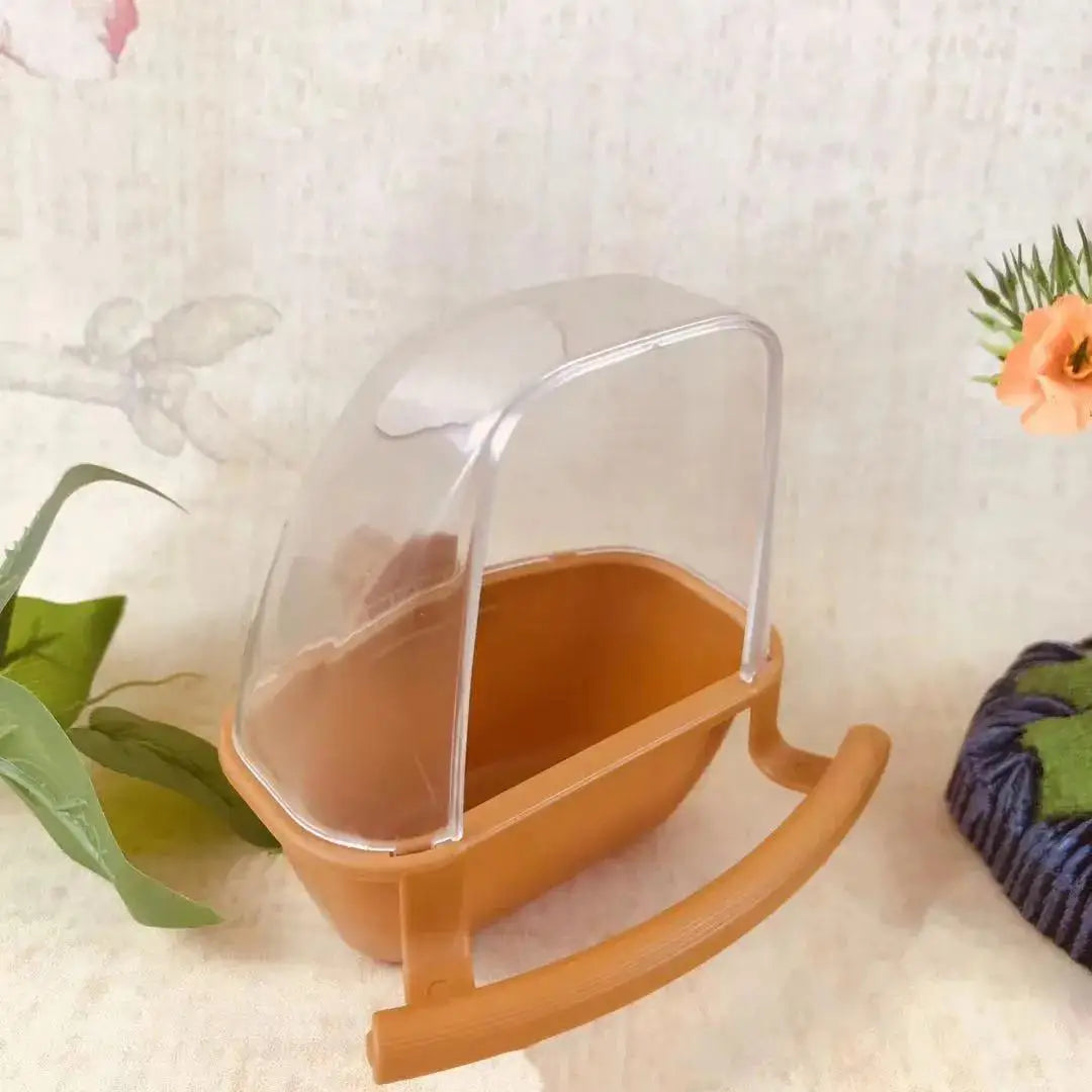 Clear Hanging Bird Feeder & Water Bowl