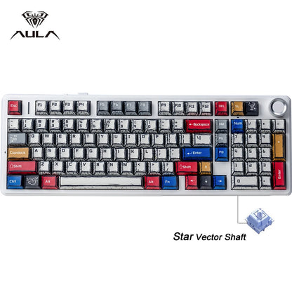 RGB Hot-Swappable Gaming Keyboard with PBT Comic Keycaps