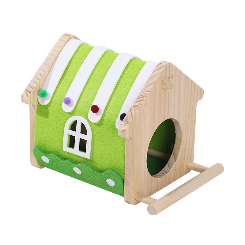 Wooden Bird Nest Box for Parakeets & Small Parrots