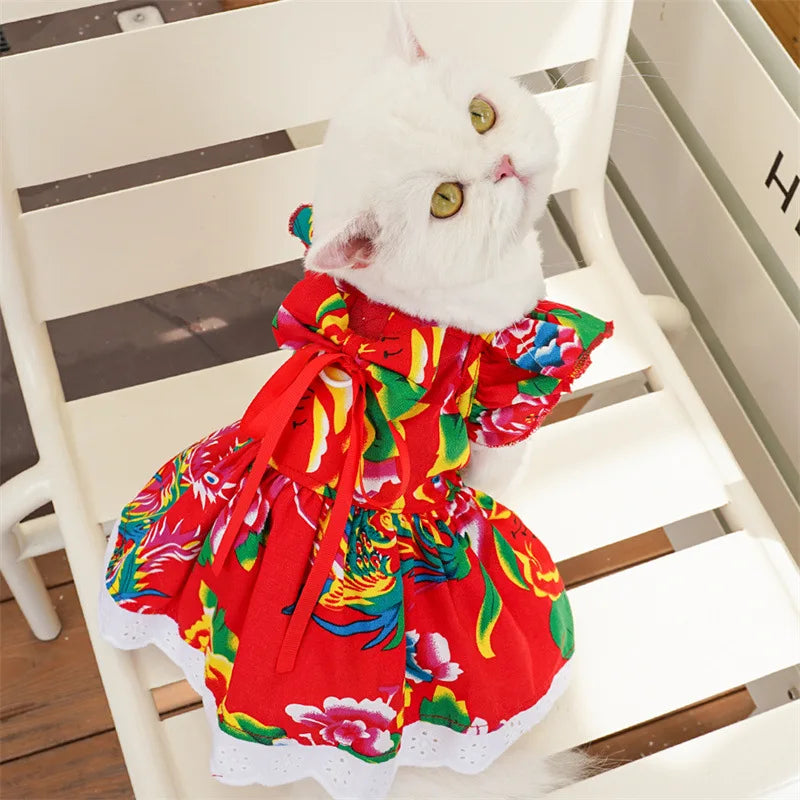 Princess Plaid Pet Dress for Dogs & Cats