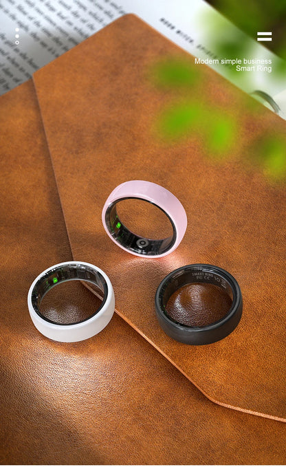 Smart Health Tracking Ring with Charging Case