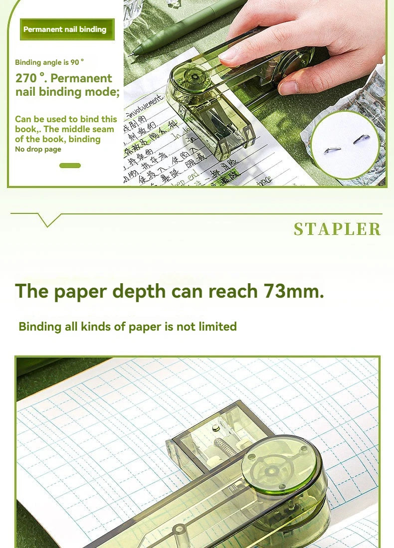 Transparent 360° Rotating Long Reach Stapler