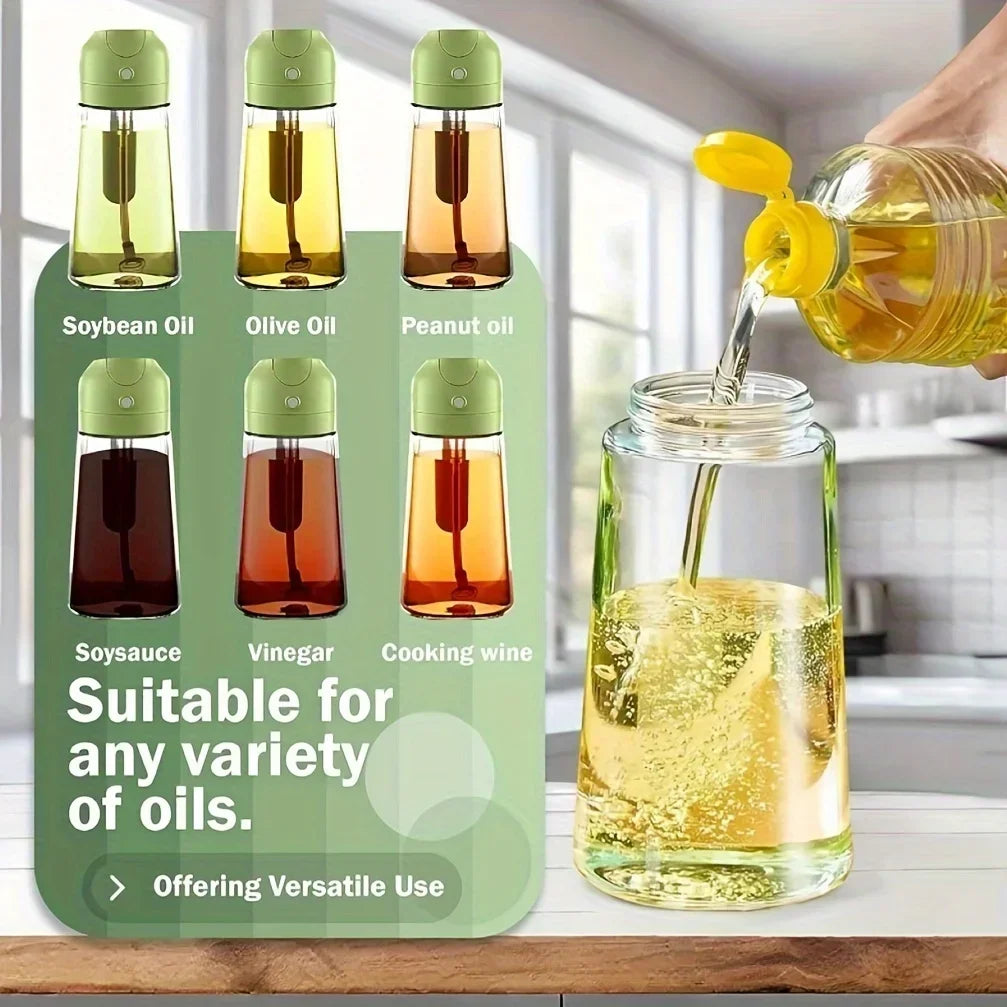 2-in-1 Glass Oil Spray Bottle