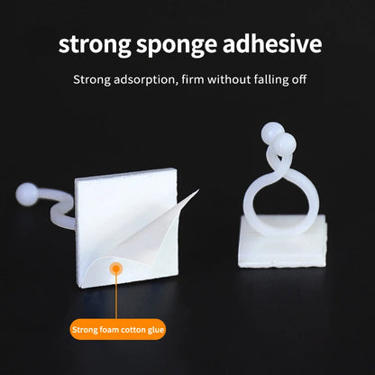 Self-Adhesive Plant Climbing Wall Clips for Vines & Cable Management
