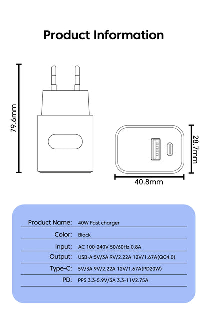USB-C Fast Charger Adapter