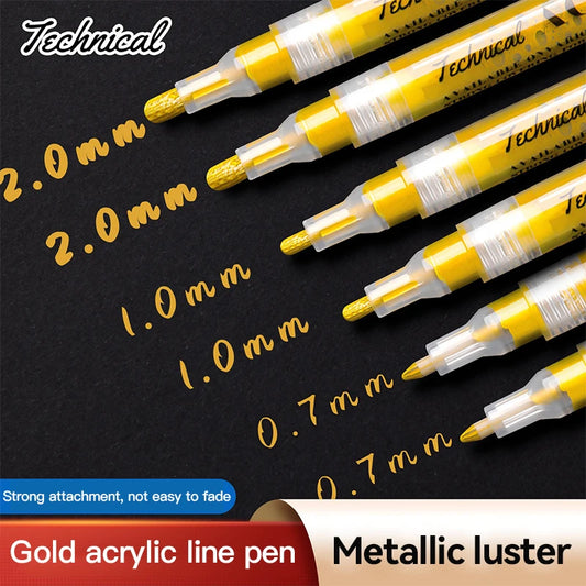 Metallic Acrylic Paint Marker Pens Set