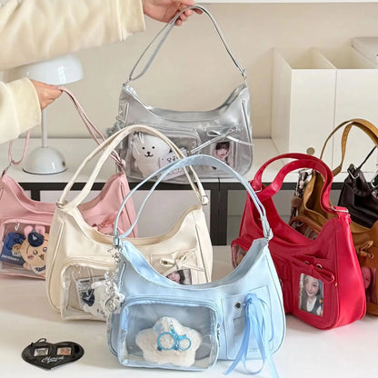 Y2K Transparent Ita Shoulder Bag