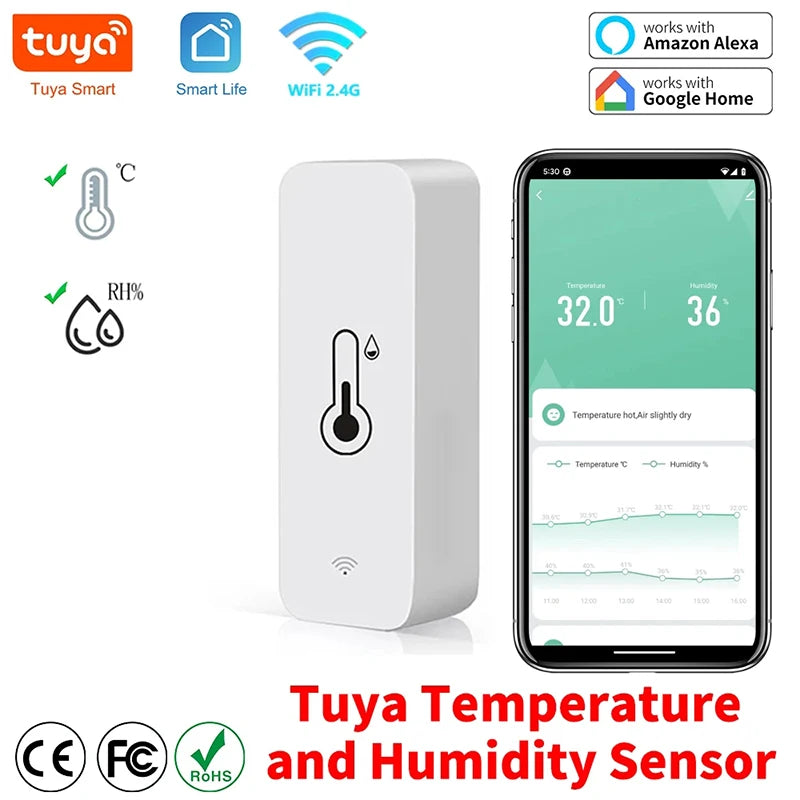 Tuya Smart WiFi & Zigbee Temperature and Humidity Sensor