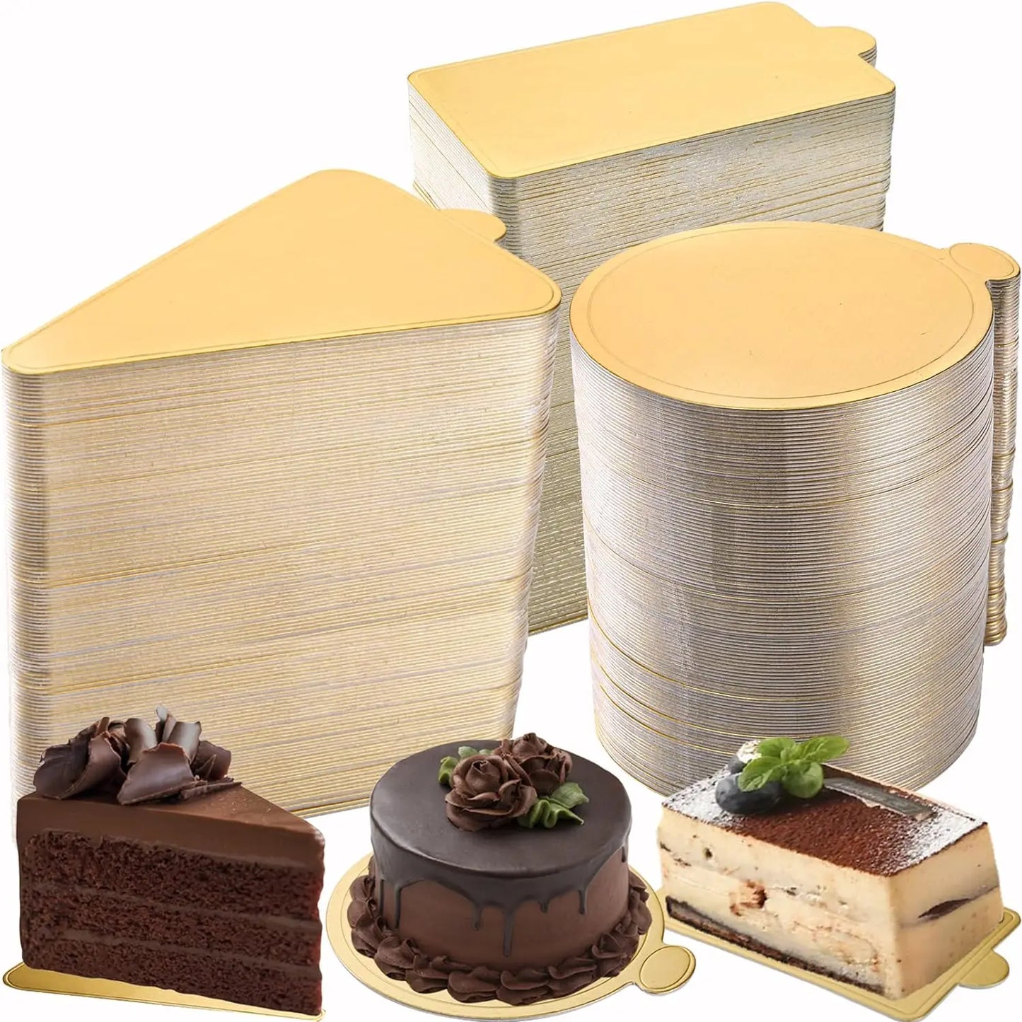 Golden Cake Base Disposable Dessert Boards