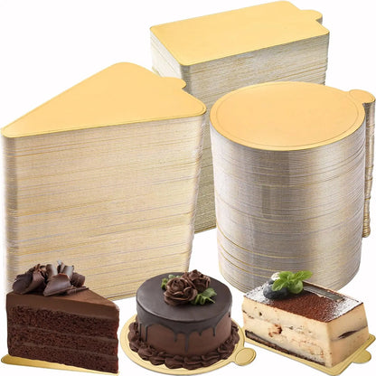 Golden Cake Base Disposable Dessert Boards