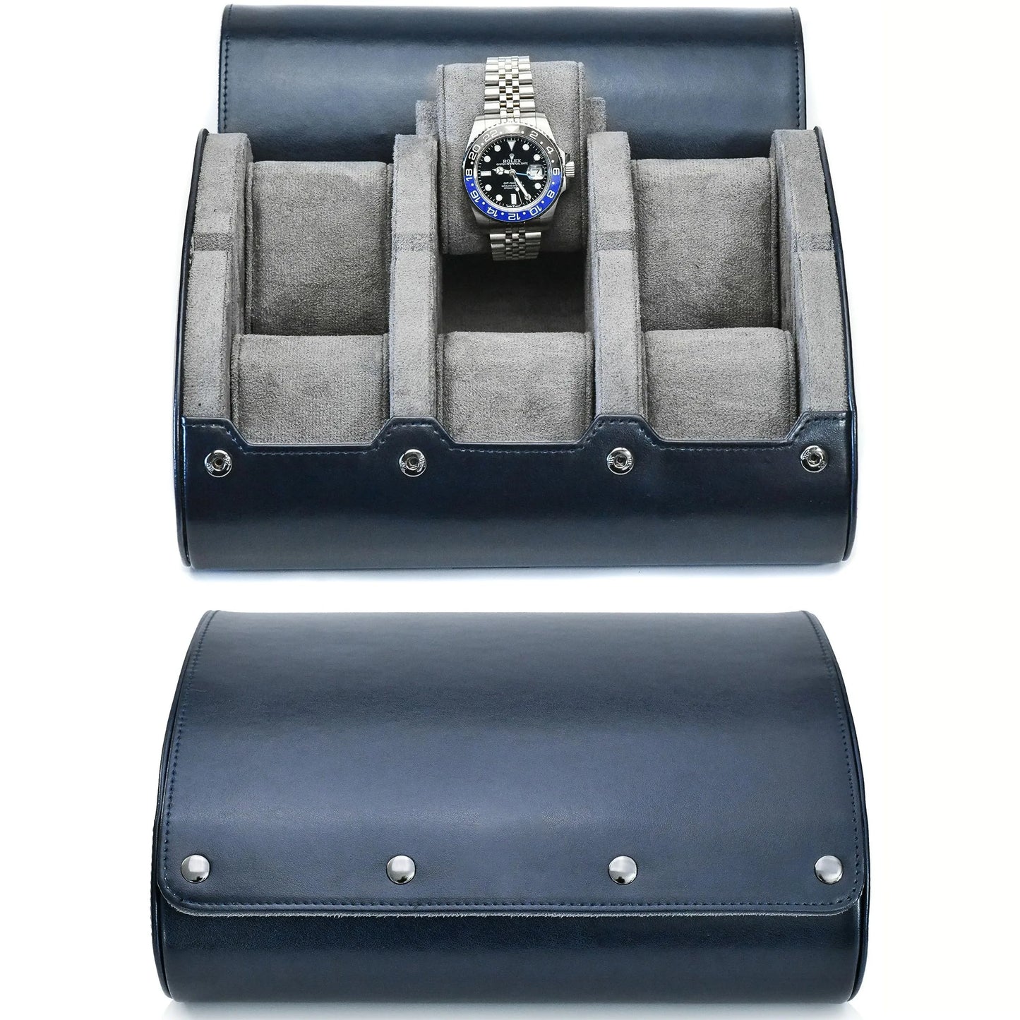 6 Slot PU Leather Watch Travel Case Organizer
