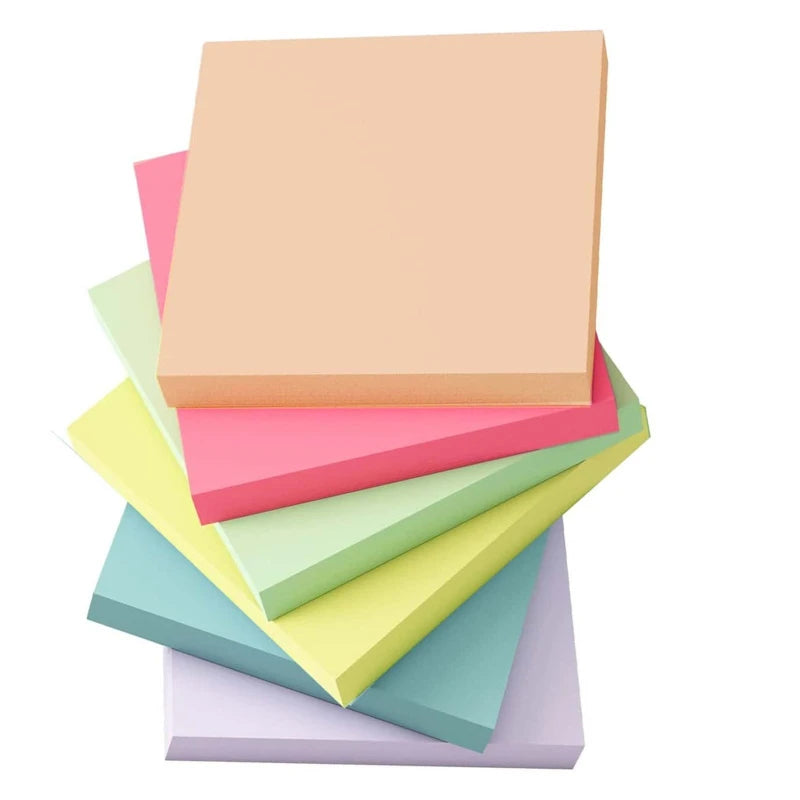 Colorful Self-Adhesive Sticky Notes for Office, School & Study