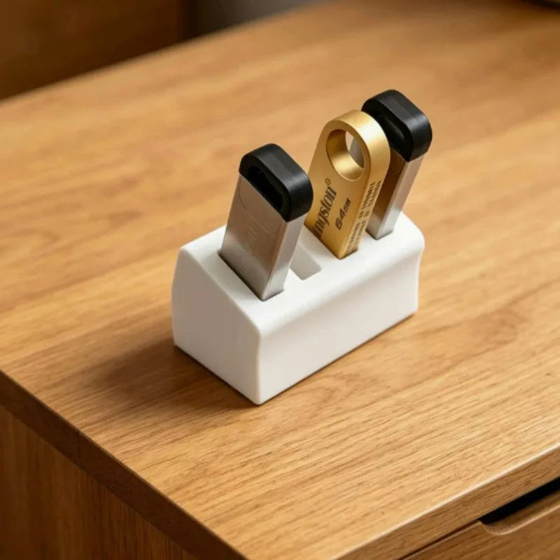Desktop 4-Grid USB Drive Organiser