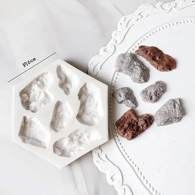 VERIDIAN Rock Brick Wall Texture Silicone Molds Diy Wood Grain Tree Bark Silicone Mat Fondant Baking Mold Cake Decorating Tools