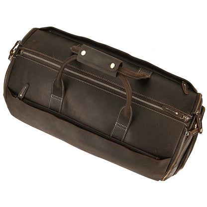 Crazy Horse Leather Travel Bag for Suits