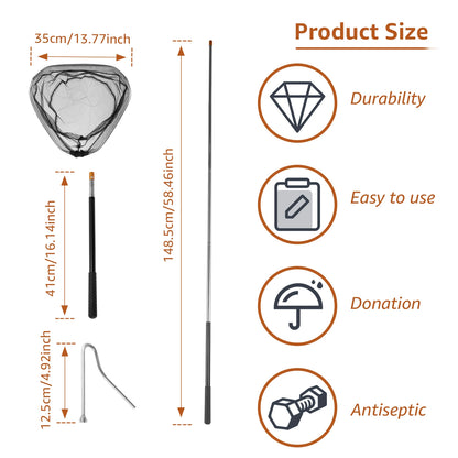 Retractable Chicken Catcher Set – Poultry Leg Hook & Net