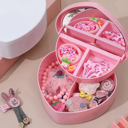 Hair Accessories Storage Box with Mirror