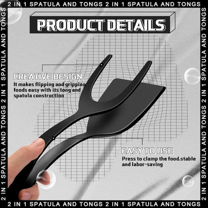 2-in-1 Grip & Flip Spatula Tongs