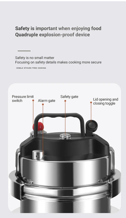 Portable Stainless Steel Pressure Cooker