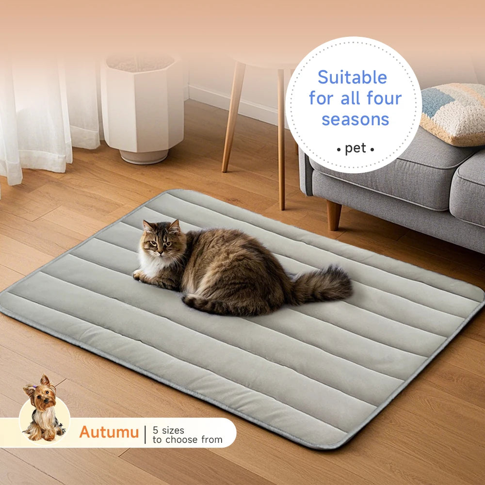 Orthopedic Plush Pet Bed Mat for Dogs & Cats