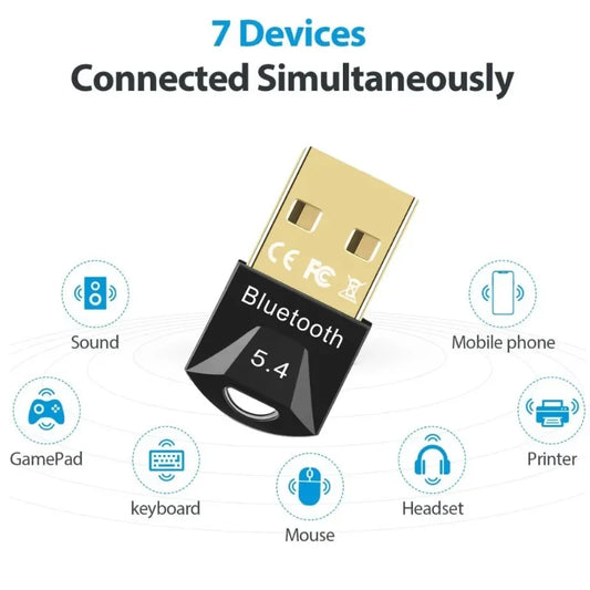 USB Bluetooth 5.4 Adapter for PC