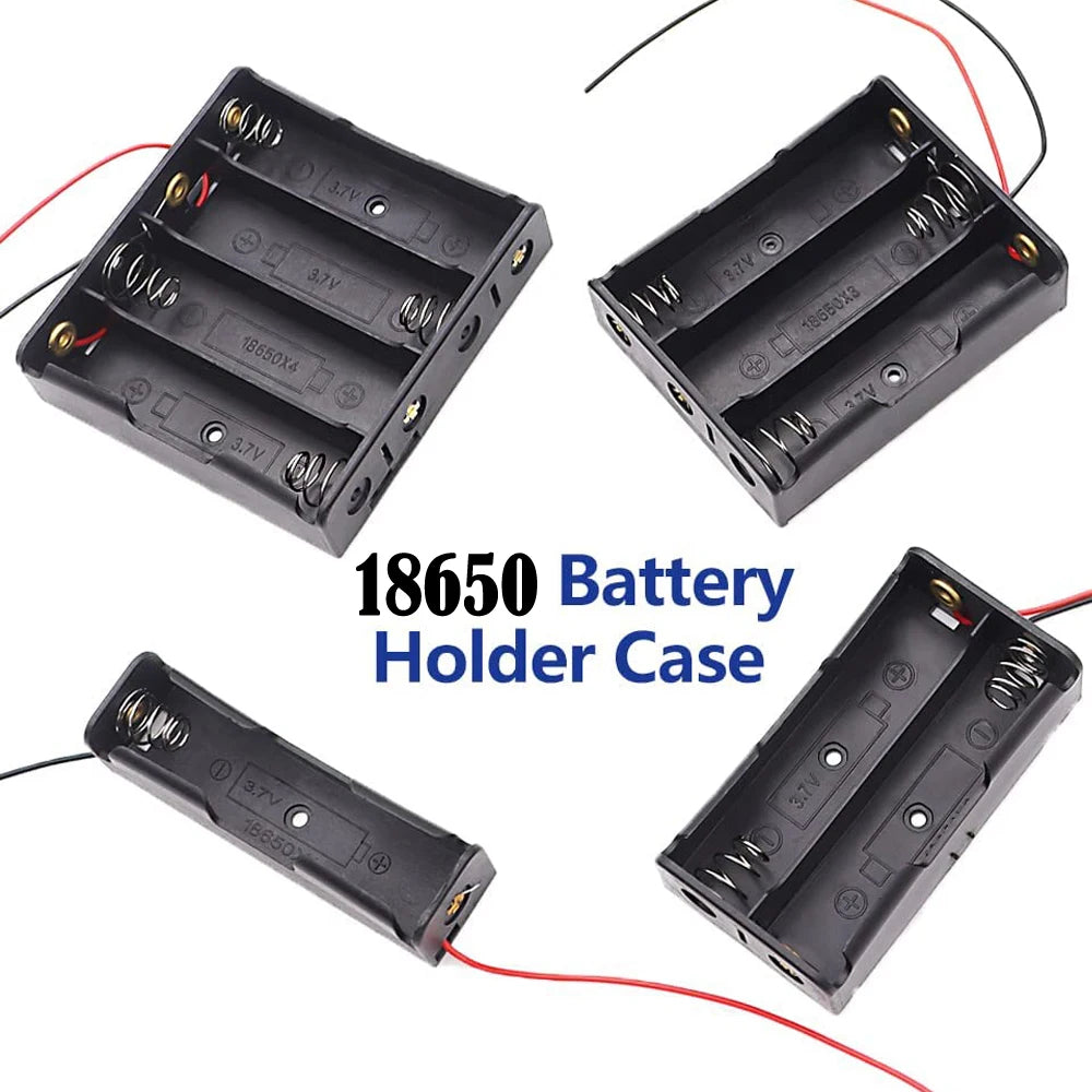 Battery Storage Holders with Red & Black Wires