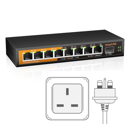KeepLiNK 9-Port 2.5G Multi-Gigabit Ethernet Switch