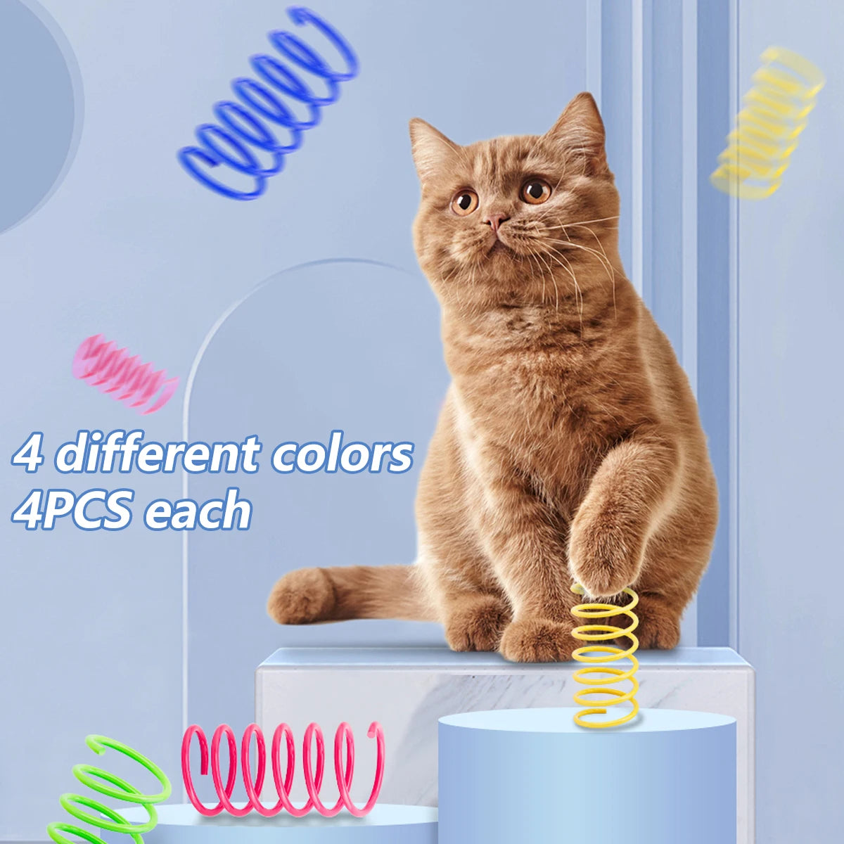 Cat Spring Toys – Colorful Interactive Coil Toys for Kittens