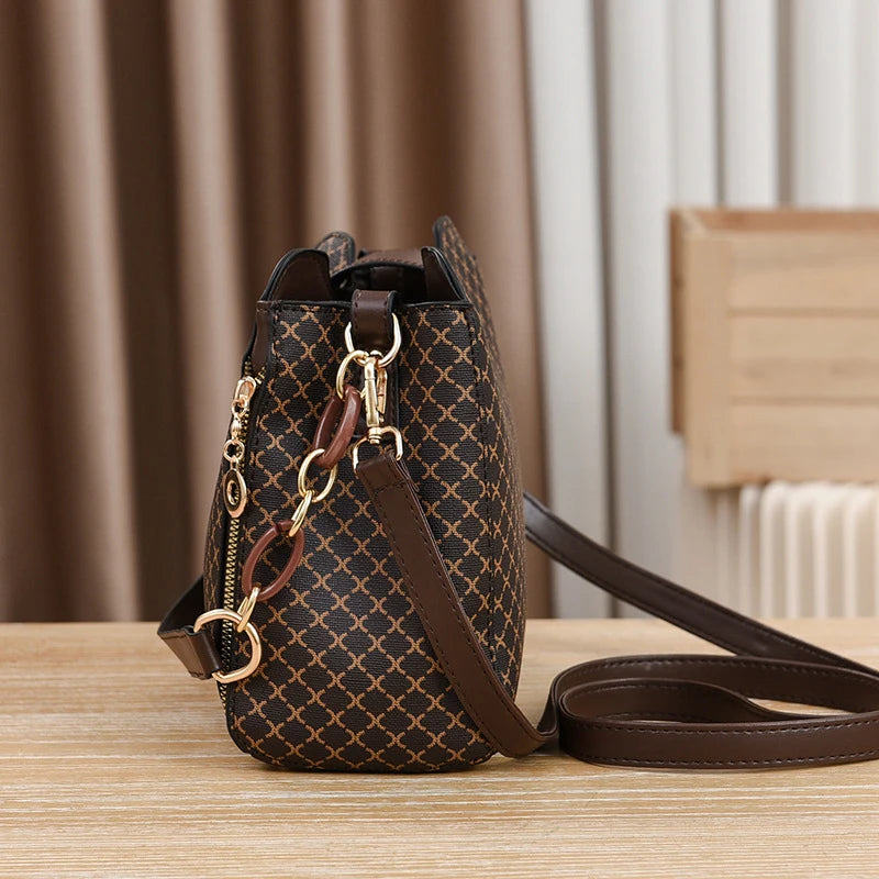 Geometric Bucket Crossbody Bag