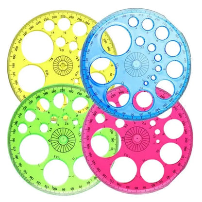 Geometric Circle Drawing Template Ruler