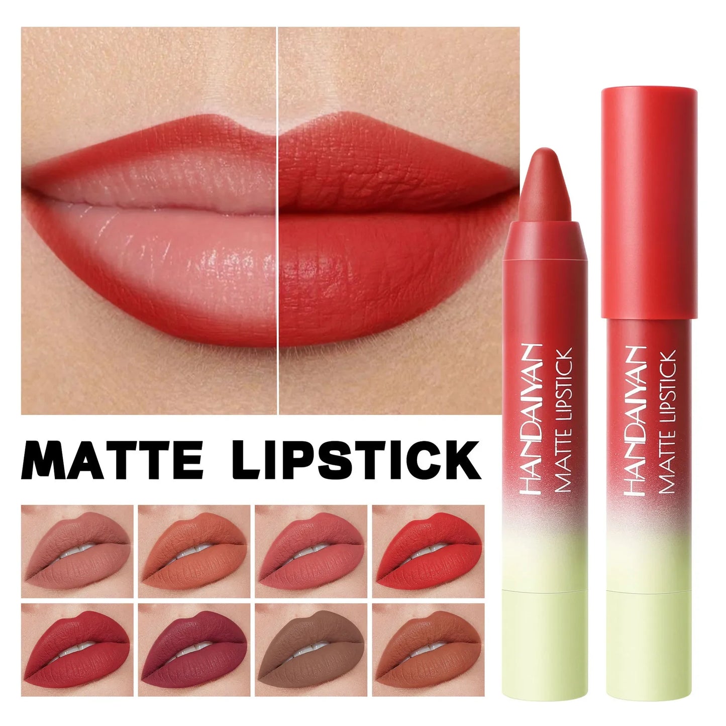 Matte Waterproof Lipstick Crayon