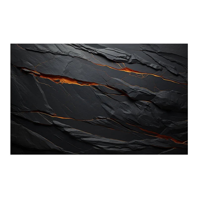 3D Black Stone Self-Adhesive Aquarium Background