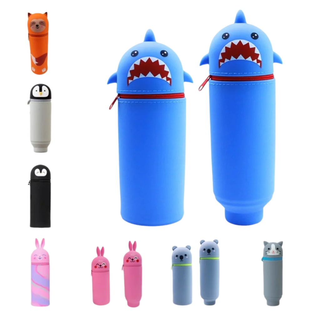 Foldable Animal Silicone Pencil Case