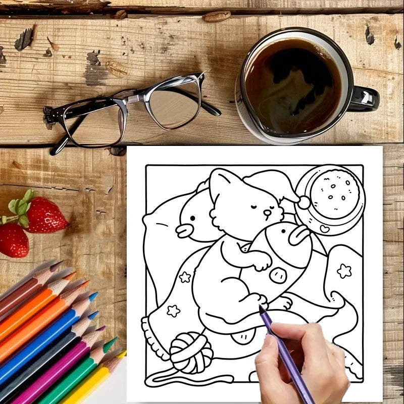 Cutie Pet Adult Colouring Book