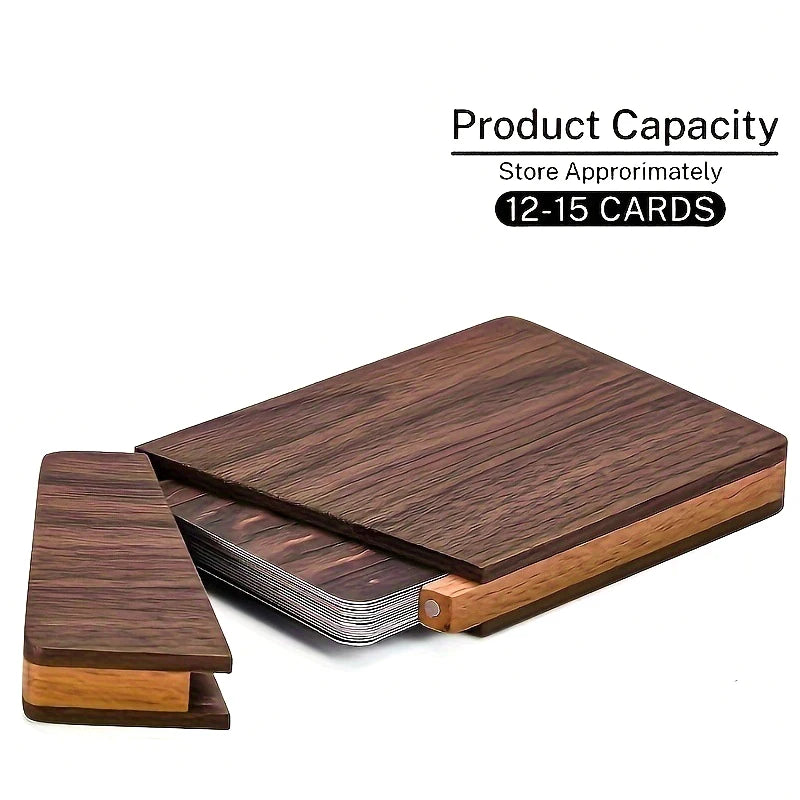 Walnut Wood Business Card Holder