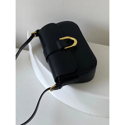 Vintage Horseshoe Buckle Crossbody Shoulder Bag