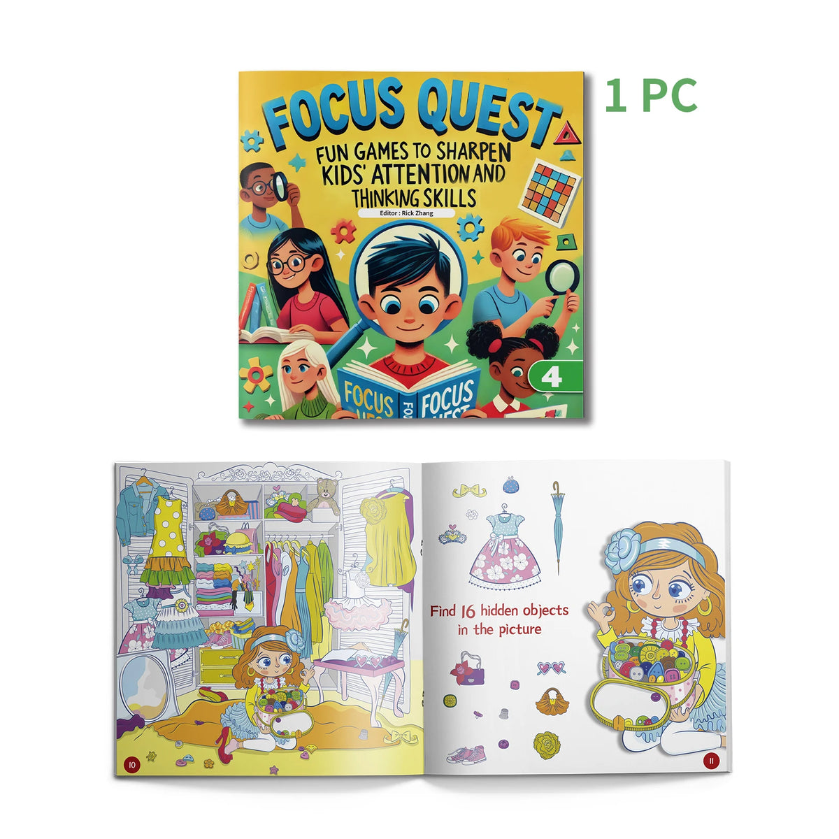 6 Books Set Focus Quest Activity Books for Kids