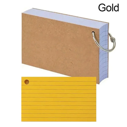 Loose-Leaf Binder Flash Cards Memo Book – 3 × 50 Sheets